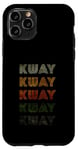 Coque pour iPhone 11 Pro T-shirt Kway Love Heart style grunge vintage noir Kway