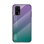 Hülle® Gradient Color Anti-Scratches Glass Case Compatible for OPPO Realme X7 Pro 5G (8)