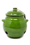 Selena Glazed Hand Dipped Kitchen Dining Garlic Jar with Lid (H) 15cm