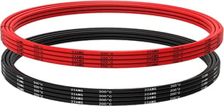 YUNIQUE GREEN-CLEAN-POWER - Câble en Silicone 22 AWG 5 Mètres | Flexible, Résistant aux Hautes Températures | Idéal pour Projets Électroniques, Connecteur Ankeway, Câbles Autoradio, Rouge, Silicone