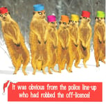 Funny Christmas Card The police line up is a dead give away as to who was guilty