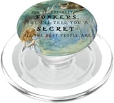 Alice In Wonderland Bonkers Quote PopSockets PopGrip: Swappable Grip for Phones & Tablets PopSockets PopGrip for MagSafe