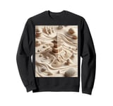 Detailed Zen Pagoda in Sand Garden Sweatshirt