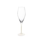 Villeroy & Boch - Manufacture Rock blanc Ensemble de flûtes à champagne, 4 pièces. Ensemble de verres pour mousseux et champagne, 260 ml, Verre en cristal, Aspect ardoise blanc mat