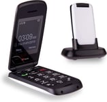 Startelephone Mobile A Clapet Et A Grosses Touches Facile A Utiliser Sans Carte Sim(Blanc)