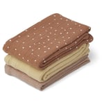 Liewood Line muslin cloth 3pk - confetti terracotta mix