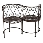 Banc de jardin fer Confident 105x53x85cm - Rouille