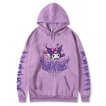 Cute Kuromi Cartoon Anime Hoodies weatshirt Women Kawaii Pullover Hooded Tops Cosplay Costume For Fans-G Purple Z Purple S