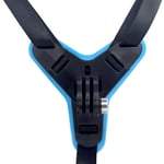 #N/A Fixing Bracket Motorcycle Helmet Chin Holder Integrated Helmet Belt for DJI Action Camera for GoPro Hero 8/7/6/5/4 - Blue