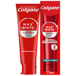 Colgate Max White Ultra Freshness Pearls Teeth Whitening Toothpaste 75ml | whiter teeth in 3 days* | long lasting freshness | enamel safe | removes deep stains* | fluoride white toothpaste