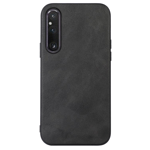 Sony Xperia 1 V Mobilskal Cowhide Texture - Svart