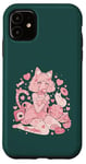 Coque pour iPhone 11 Anime Cat Girl Manga Hearts Kawaii Cute Holiday Valentines