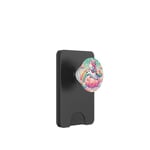 Licorne fantaisiste dansant sur un nuage de barbe à papa PopSockets PopWallet pour MagSafe