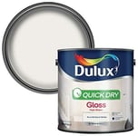 Dulux Quick Dry Gloss Paint For Wood And Metal Pure Brilliant White 2. 5 Litres