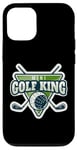 Coque pour iPhone 13 Pro Mini joueur amateur de golf King Lover pour homme et garçon