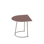 Muuto - Airy Coffee Table Half Size - Mörkröd - Mörkröd - Röd - Soffbord - Metall/Trä