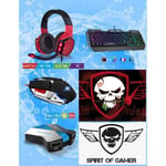 Pack GAMER Spirit Of Gamer PRO-MK7 CASQUE + SOURIS + CLAVIER + CONVERTISSEUR PS4 PS5 SWITCH XBOX