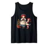 Raggedy Ann Dolls and a Small Christmas Tree Tank Top