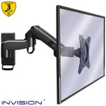 Invision MX250 Monitor Wall Mount Bracket for TV Monitor 17–27” with VESA 75/100