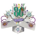 Second Nature 3D Pop Up 80th Birthday Card - Birthday Candles POP154