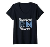 Womens Funny Registered Nurse RN Nursing Nurse Day And Nurse Week V-Neck T-Shirt