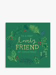 Woodmansterne Lovely Friend Wreath Christmas Card