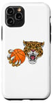 Coque pour iPhone 11 Pro Ballon de basket Jaguar Leopard Cheetah Panther