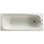 Baignoire avec pieds contesa 170x70cm percée 2 trous en acier blanc Roca A235897000 - Blanc