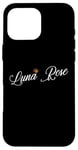 Coque pour iPhone 16 Pro Max Luna Rose Custom Name for Kids Toddlers Women - Luna Rose