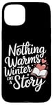 iPhone 15 Plus Reading All Winter Cozy Book Lover and Literary Escape Case