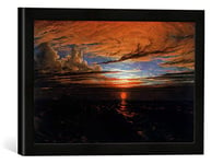 Kunst für Alle 'Image encadrée de Francis Danby Sunset at Sea After A Storm, 1824, d'art dans Le Cadre de Haute qualité Photos Fait Main, 40 x 30 cm, Noir Mat