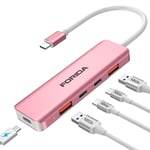 Hub Usb C,Répartiteur Usb C,10 Gbps,Pour Ordinateur Portable,2 Ports Usb C 3.2 Et 2 Ports De Données Usb A 3.2,Charge D'Alimentation 100 W,Pour Macbook Air/Pro,Surface Pro,Xps,Pc,