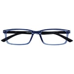 OPULIZE See - Lunettes Anti-Lumière Bleue Monture Étroite Charnières à Ressort Améliore le Sommeil Jeux Ordinateur Noir Hommes Femmes B9-1