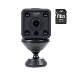 PNI SafeHome PT945M Mini caméra de Surveillance WiFi 1080p Tuya Smart Control + Carte mémoire microSD 128 Go avec Adaptateur SD