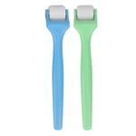 (Blue+green)2pcs Face Massage Roller Beauty Facial Massager For Remove Wrinkles