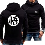 Hoodie Men's Sweatshirt Jacket Pullover - 3D Dragon Ball Print Baseball Uniform Unisex Hooded Tops Long Sleeve Casual Spring and Autumn Sweater Jacket - Youth Gift ，Black，XXL