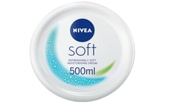 NIVEA Soft Moisturising Cream All Day Cream For Face Body Hands 500ml(Pack of 1)