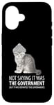 iPhone 16 Conspiracy Cat in Tin Foil Hat Government Case