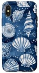 Coque pour iPhone X/XS Bleu Vintage Tropical Coastal Petite-fille - Tendance