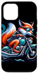 Coque pour iPhone 12/12 Pro Renard Sur Moto Vibe Cool