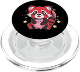 Panda kawaii rouge avec tirelire PopSockets PopGrip pour MagSafe