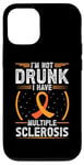 Coque pour iPhone 12/12 Pro Soutien de sensibilisation à la sclérose en plaques « I'm Not Drunk I Have MS MS »