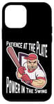 iPhone 12 mini Patience at the Plate Power in the Swing Baseball Player Case