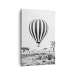 Impression sur Toile 80x120cm Tableaux Image Photo Ballon Noir Et Blanc Vol