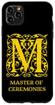 Coque pour iPhone 11 Pro Max Master of Ceremonies MC Vintage Gold Letter M