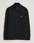 Lyle & Scott Cotton Knitted Half Zip Jet Black