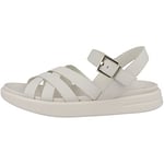 Geox Femme D XAND 2S Sandale, Off White, 35 EU