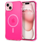 CYRILL by Spigen UltraSheer Mag Case Compatible with iPhone 15 (2023) [Compatible with MagSafe] - Hot Pink