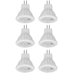 Jeffergarden - Ampoule led MR11 4W GU4 à double broche, variable 360lm, lampe pour passerelle, jardin, zones paysagères, lumière blanche 220V, 6000K,