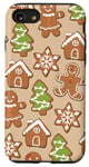 iPhone SE (2020) / 7 / 8 Christmas Gingerbread Men - Gingerbread House Pattern Case